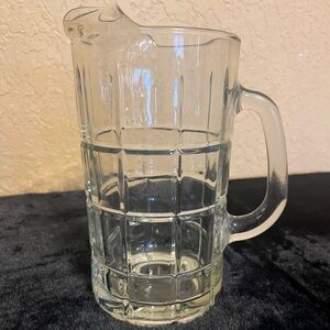 Anchor Hocking Clear Glass Pitcher with ice block pour